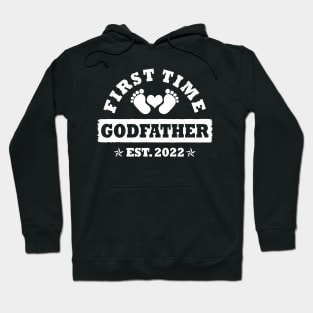 First Time Godfather Est 2022 Funny New Uncle Gift Hoodie